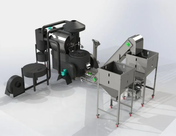 línea industrial de tostado de café